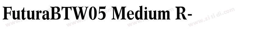 FuturaBTW05 Medium R字体转换